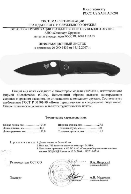 Benchmade 745SBK (745)