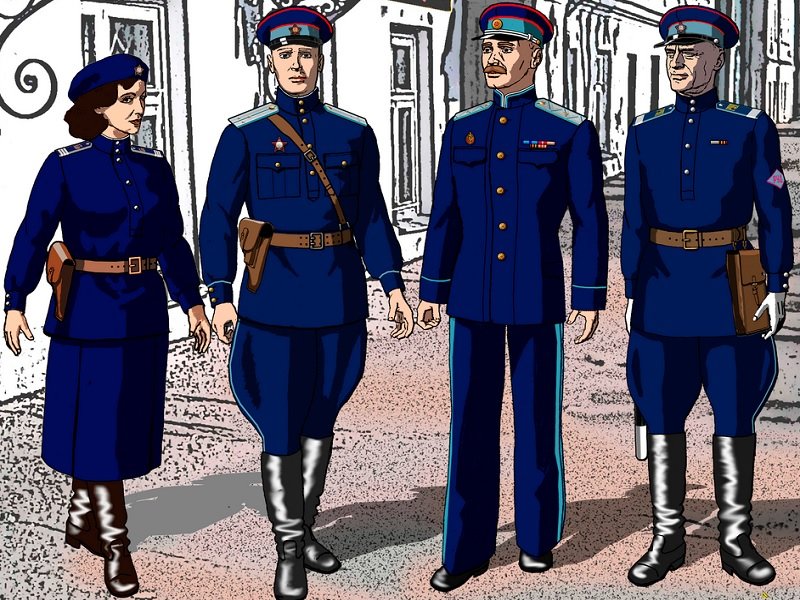 Форма советской милиции 1940-х гг.