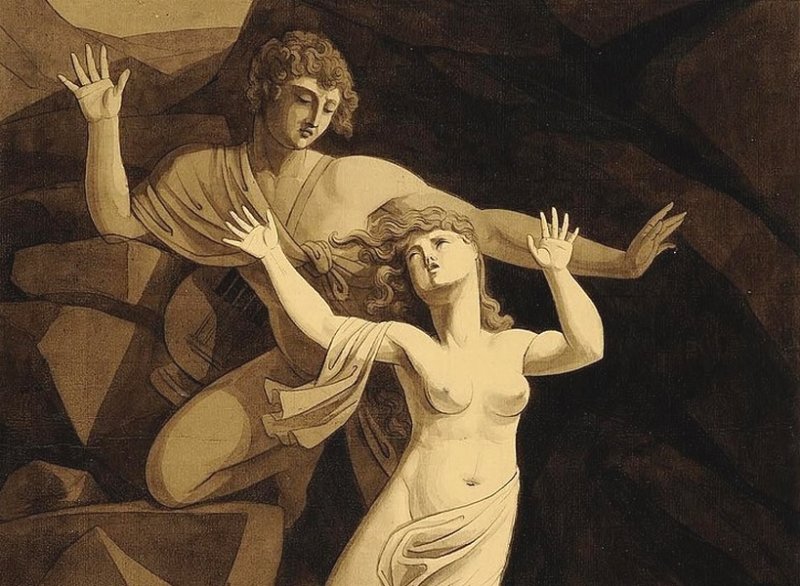 Орфей теряет Эвридику в мире теней. Картина 1804 г.