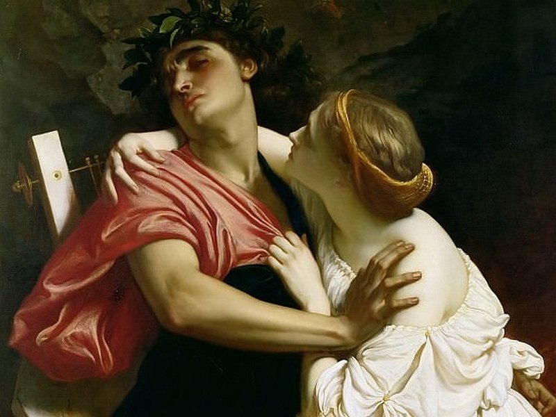 Орфей и Эвридика, картина Фредерика Лейтона 1864 г. (Leighton House Museum)