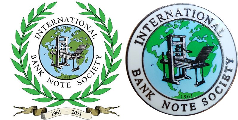 Юбилейная символика к 60-летию IBNS (слева) и значок с эмблемой IBNS (справа)