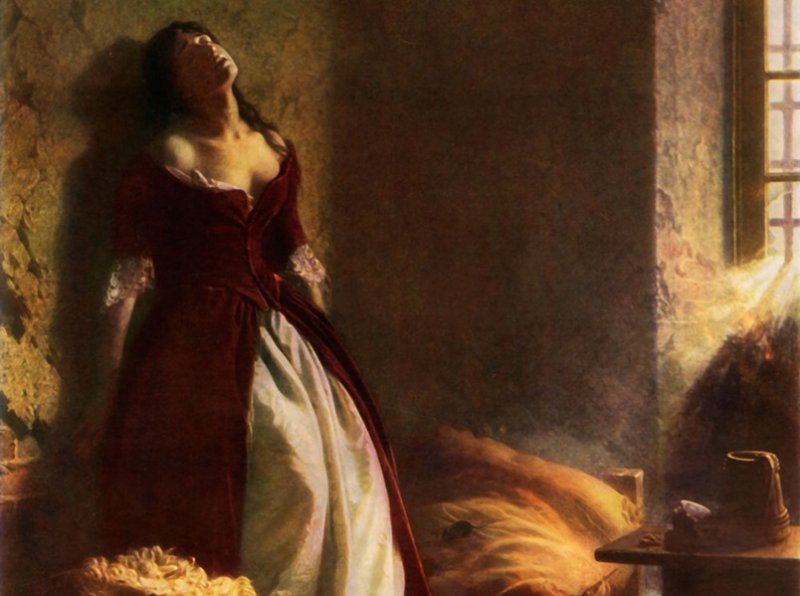 Мифическая смерть княжны Таракановой во время потопа в Санкт-Петербурге. Картина К.Д. Флавицкого