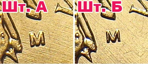 Разновидности по аверсу