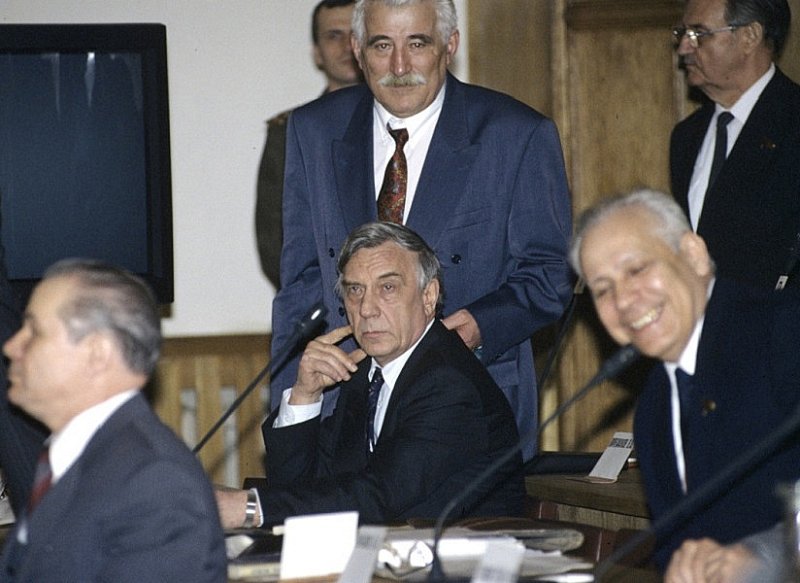 Янаев в ходе судебного процесса по делу ГКЧП, 1993 г.