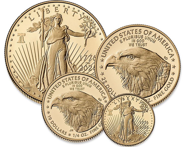 Юбилейные золотые монеты США