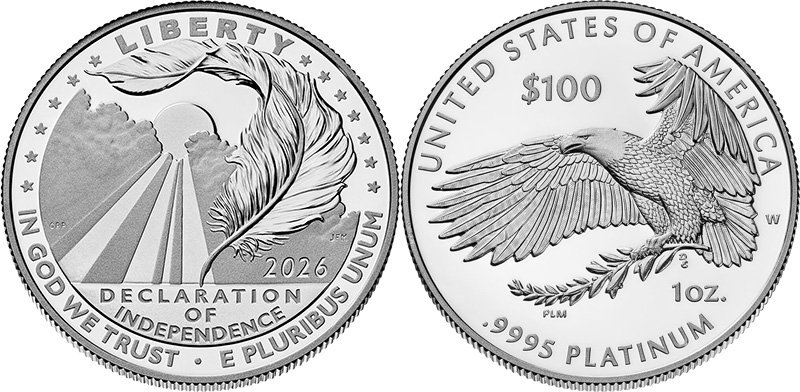 American Eagle 2026 года из платины