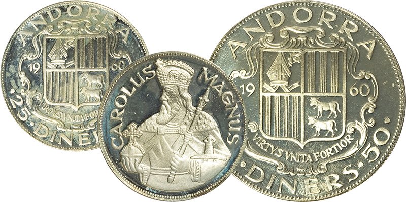 25 и 50 динер 1960 года «Карл Великий»