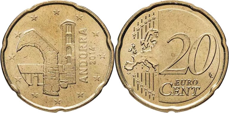 20 евроцентов Андорры