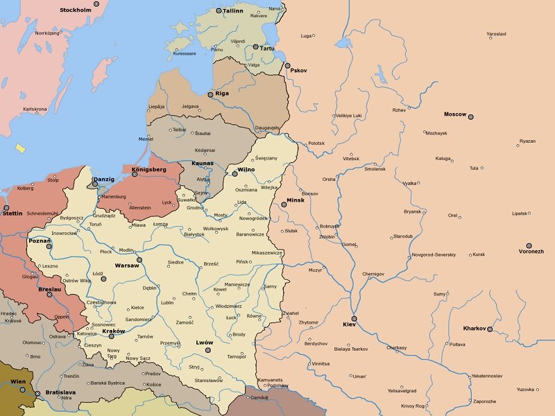 Советско-польская граница по итогам Рижского мира
