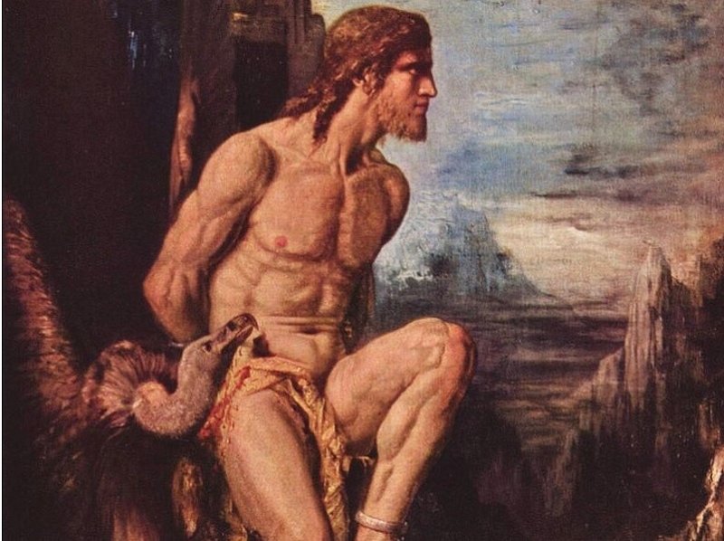 Орел выклевывает Прометею печень. Картина 1868 г.