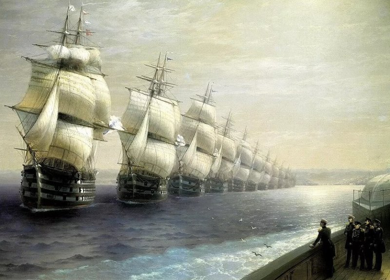 И.К. Айвазовский «Смотр Черноморского флота в 1849 году» (1886 г.)