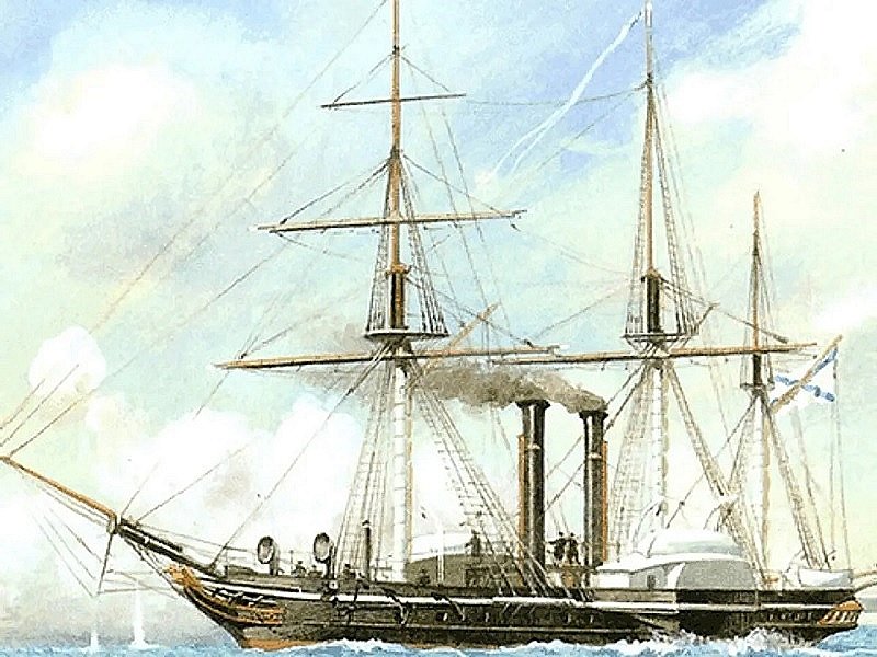 Пароходофрегат «Одесса». Картина 1850-х гг.