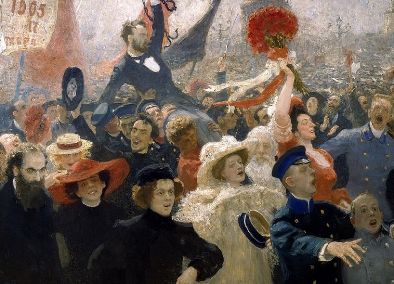 Фрагмент картины «17 октября 1905 г.» (1907 г.)
