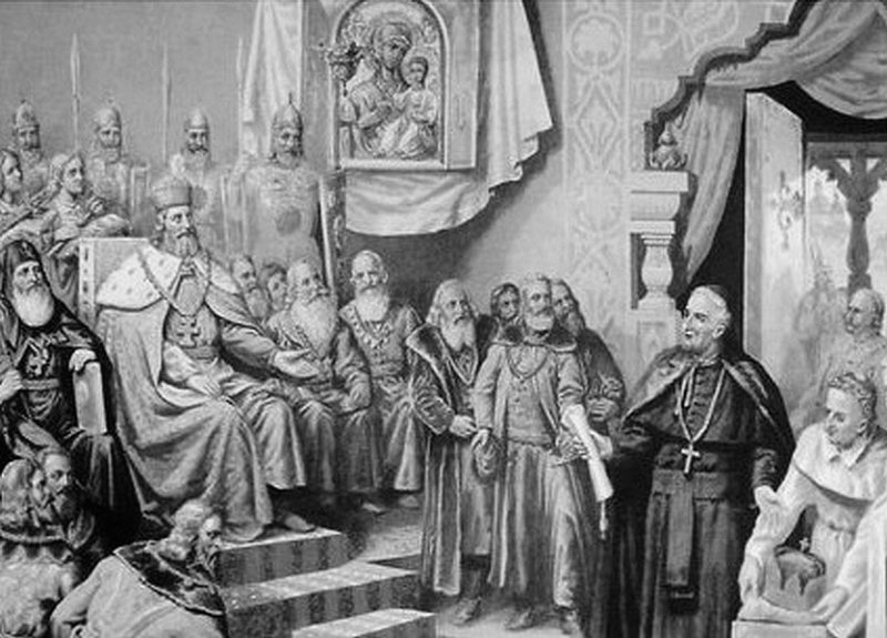 Коронация Даниила Галицкого. Гравюра XIX в.