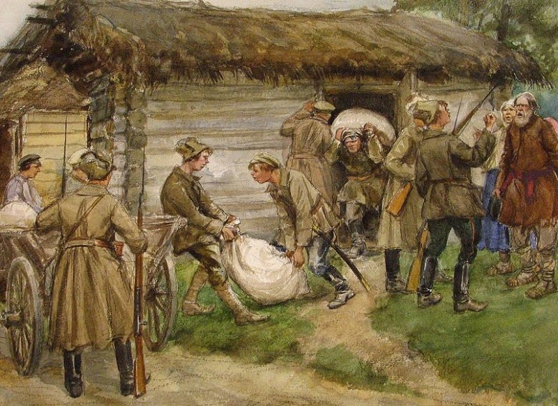 Реквизиция хлеба. Картина 1922 г.