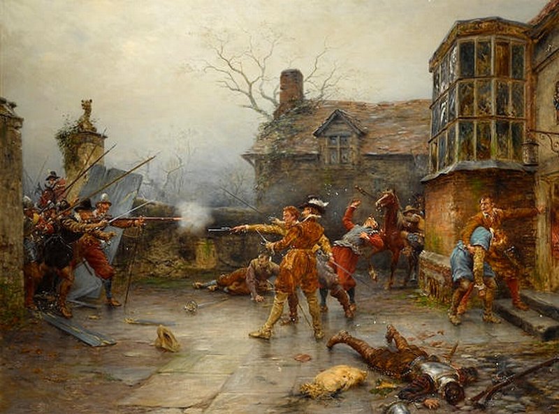 Штурм Холбич-хауса, последнего оплота заговорщиков. Картина 1892 г.