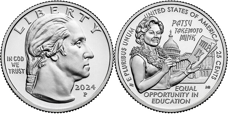 Quarter dollar Patsy Mink