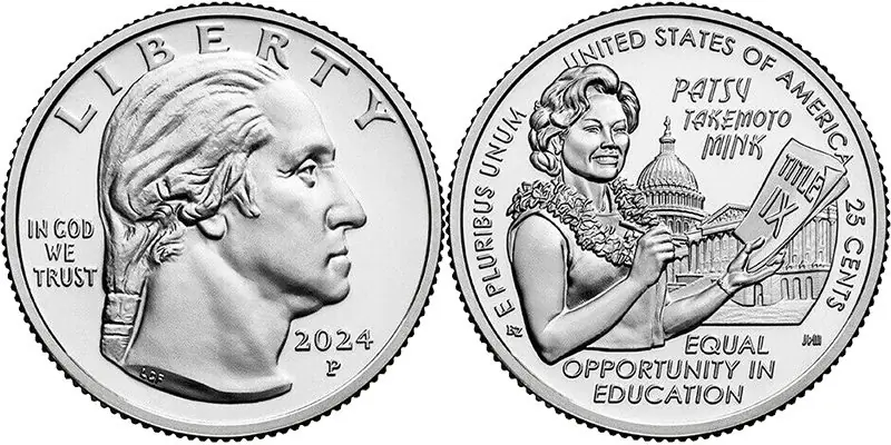 Quarter dollar Patsy Mink