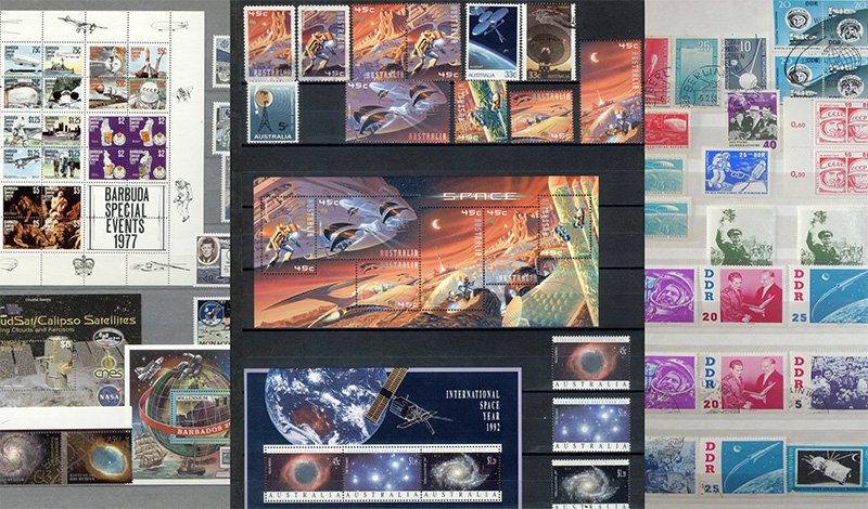 Альбом-кляссер для хранения почтовых марок (10 двусторонних листов с 4 ячейками)