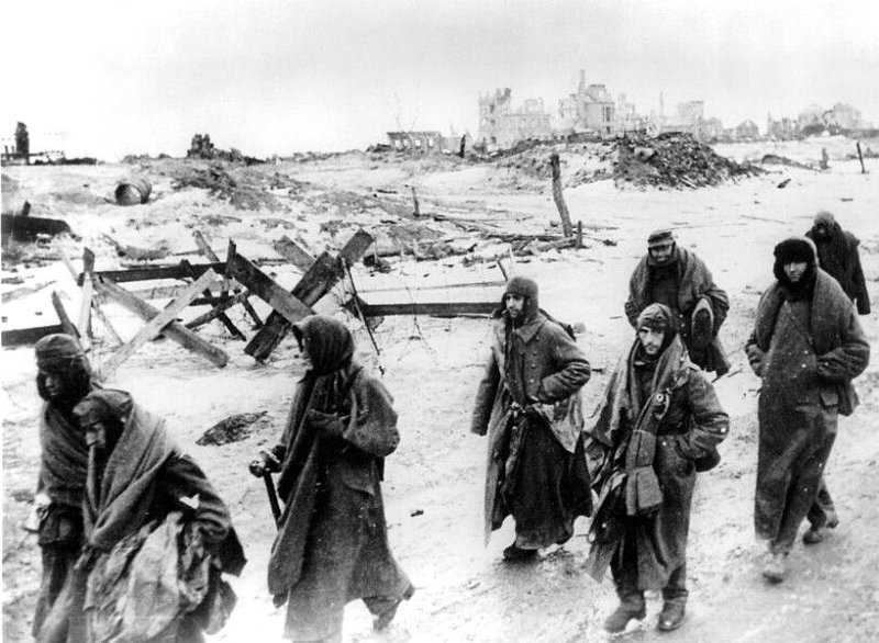Пленные немцы в феврале 1943 г.