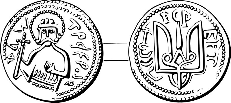 Модель сребреника Владимира Святославича поздней чеканки