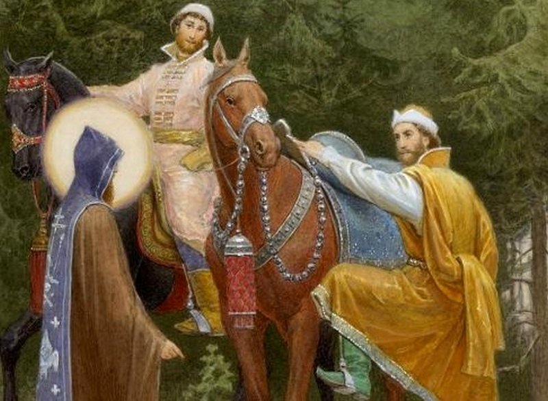 Явление Даниила Московского царю Ивану Грозному. Картина 2003 г.