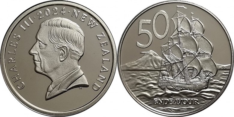 50 центов Новой Зеландии из наборов
