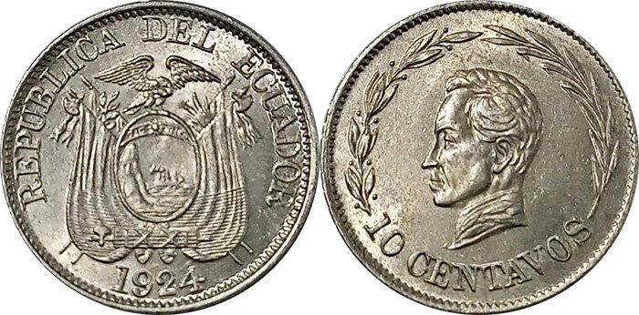 10 сентаво 1924 года