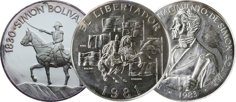 Юбилейные монеты Панамы в память о Боливаре
