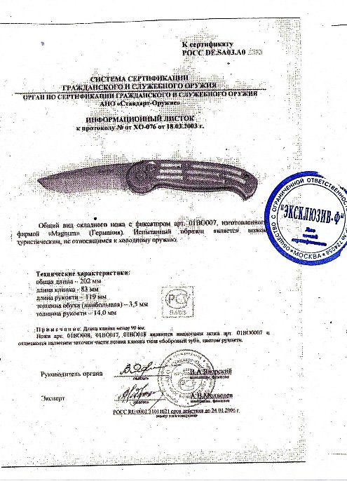 Boker 01BO007 (01BO008, 01BO017, 01BO018)