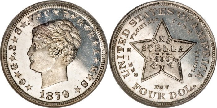 4 доллара 1879 года (алюминий)