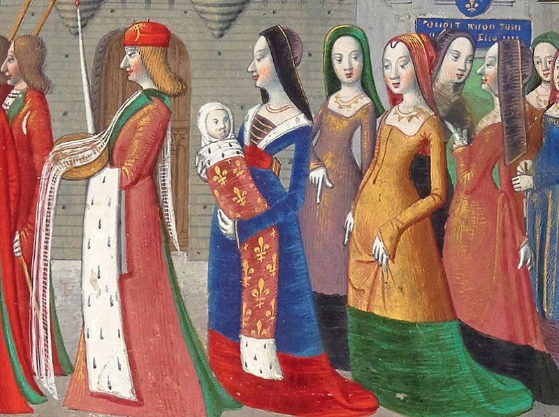 Крещение дофина Карла на миниатюре 1484 г.