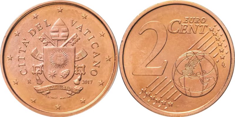 2 евроцента Ватикана