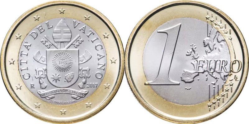 1 евро Ватикана