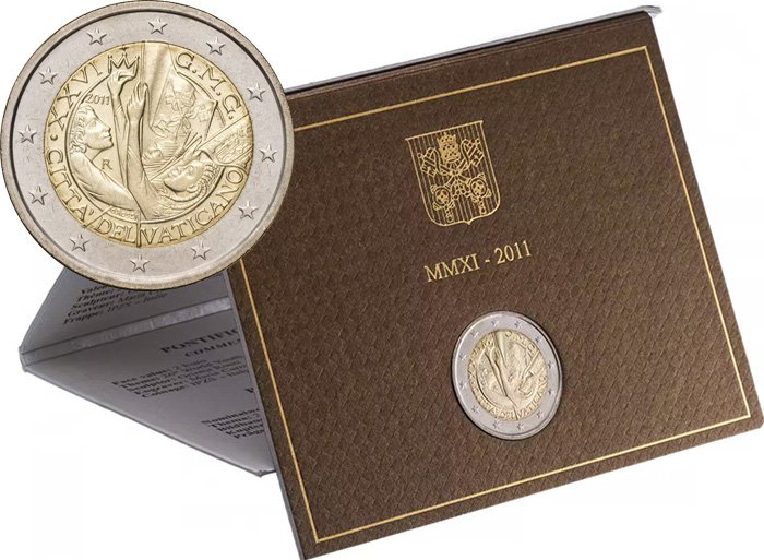 Юбилейные 2 евро в стандартной упаковке