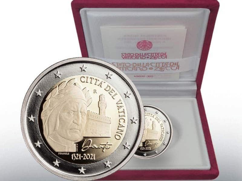 Пример юбилейных 2 евро Ватикана в качестве Proof