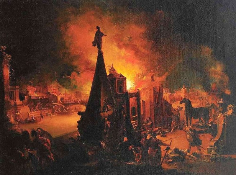 Падение Трои. Картина 1750-х гг.