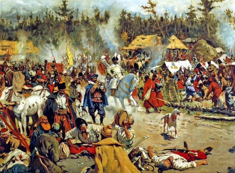 Лагерь самозванца в Смутное время. Картина 1908 г.