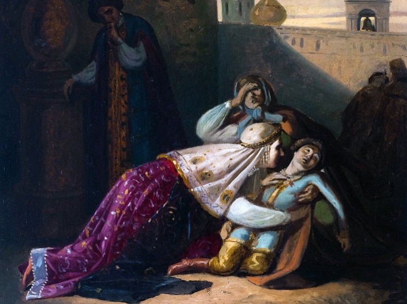 Убиение царевича Дмитрия в Угличе. Картина 1860-х гг.