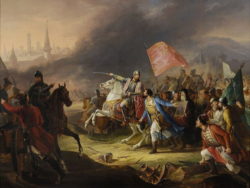 Освобождение Москвы князем Пожарским и гражданином Мининым. Картина 1836 г.