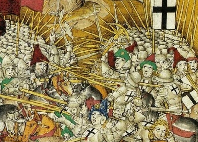Битва при Грюнвальде. Миниатюра 1483 г.