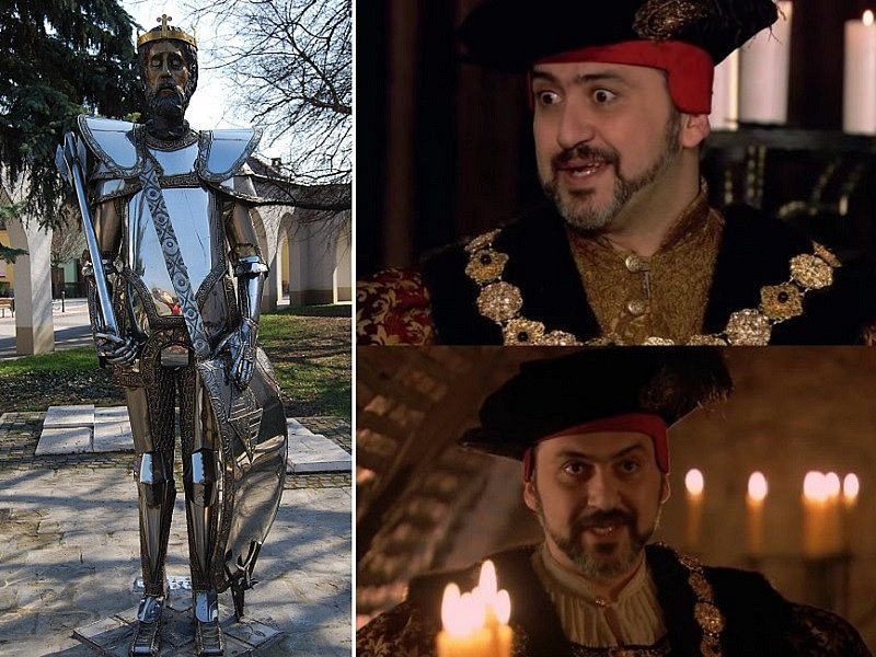 Статуя Лайоша II и его воплощение в турецком сериале «Великолепный век».