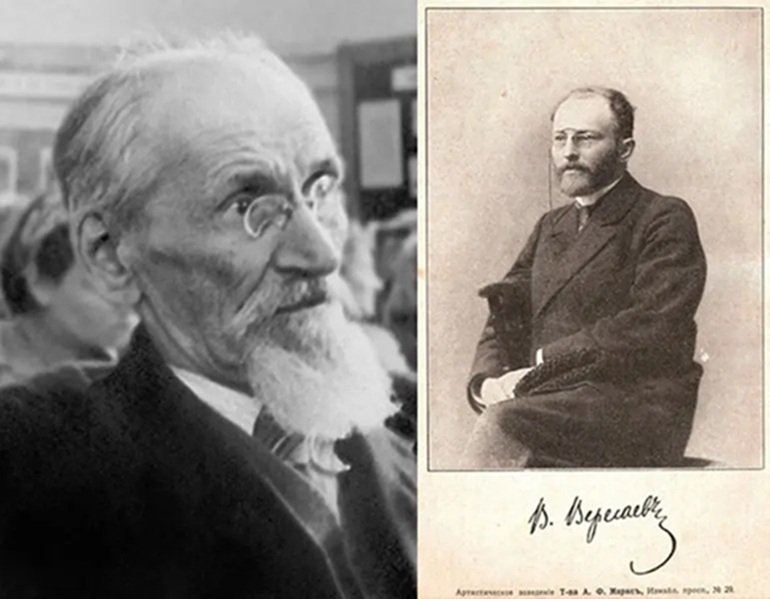 Переводчики «Илиады» П.А. Шуйский (слева) и В.В. Вересаев (справа)