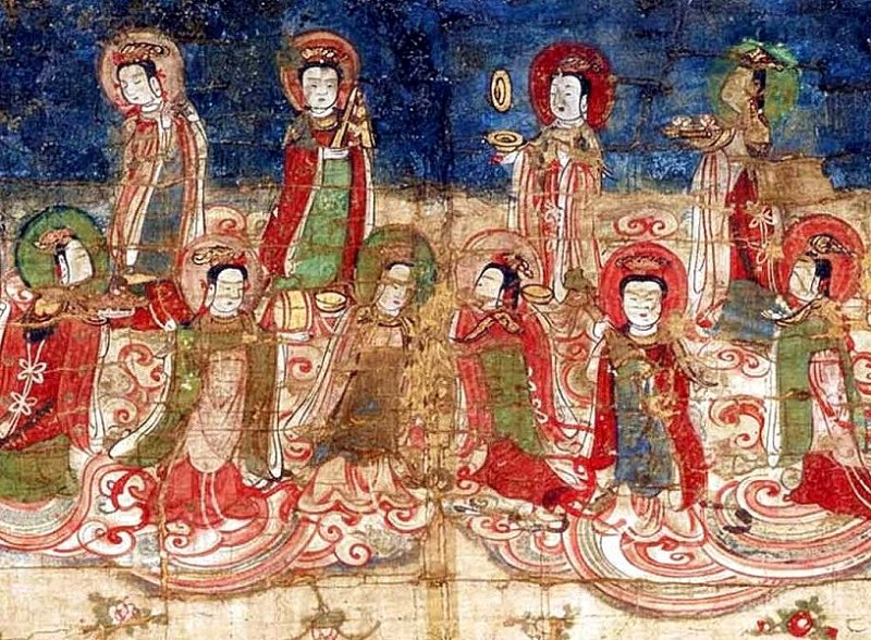 Свиток с изображением манихейских святых, XII в.