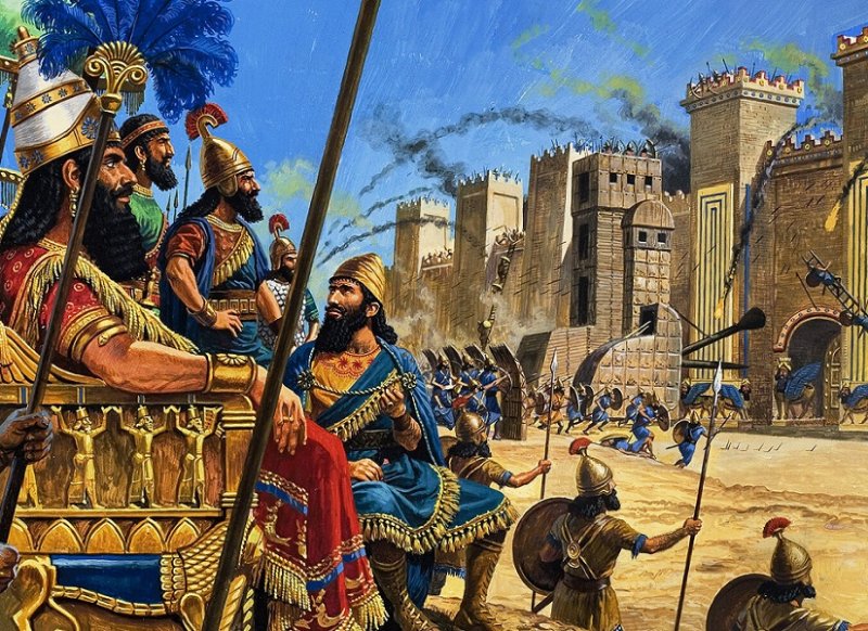 Штурм Вавилона персами. Современная картина