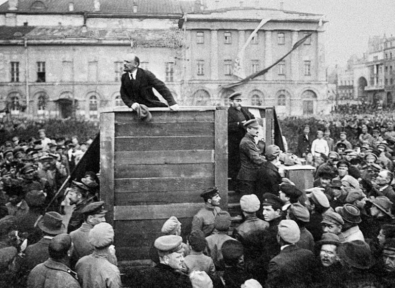 Ленин выступает в Москве, май 1920 г.