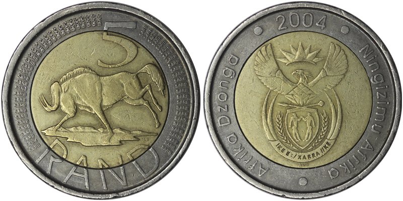 5 рандов 2004 года, ЮАР