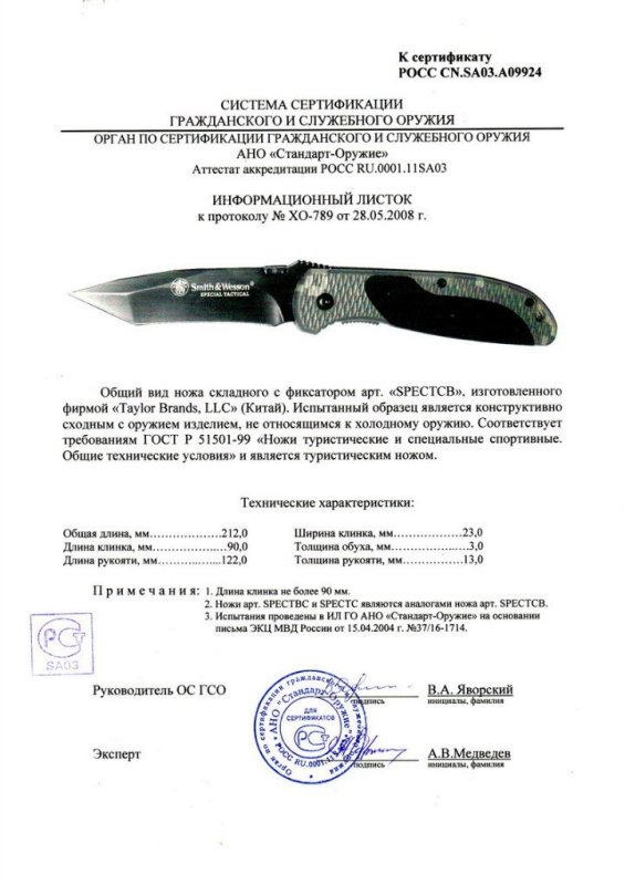Нож складной с фиксатором Smith & Wesson SPECTCB (SPECTBC, SPECTC)