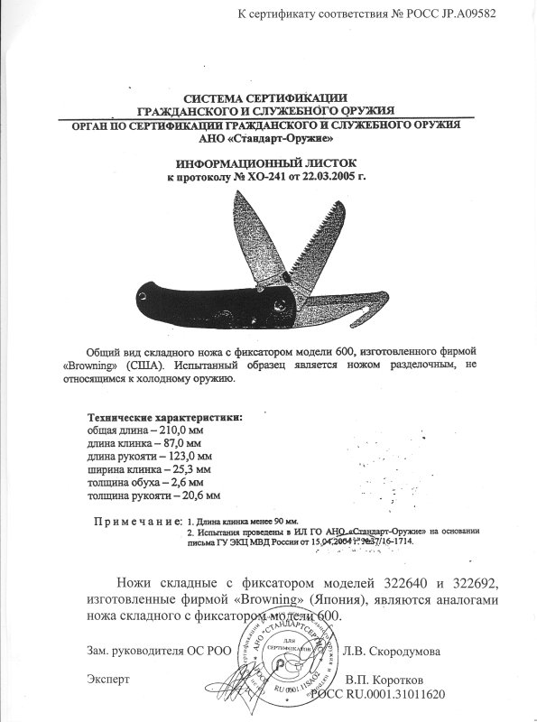 Нож складной с дополнительными предметами Browning 600 (322640, 322692)