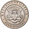 Купить Либерия 5 долларов (dollars) 2000 "Джеймс Мэдисон (1809-1817)"